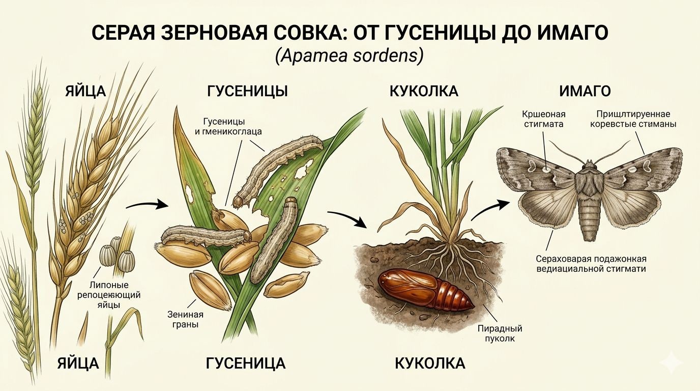 Серая зерновая совка