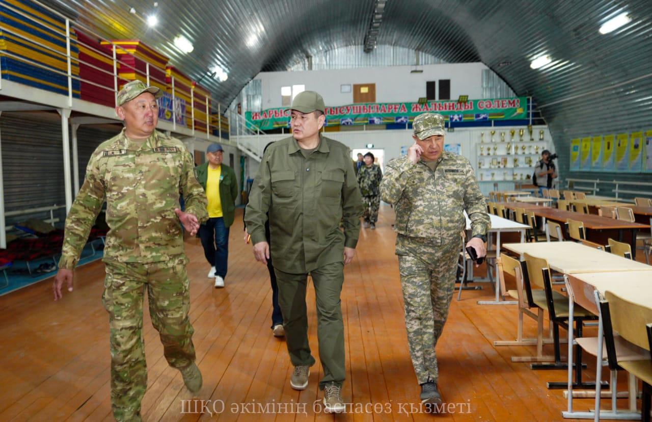 ШҚО әкімі шекара маңындағы Зайсан ауданында аумақтық қорғаныс оқу-жаттығуларының барысымен танысты