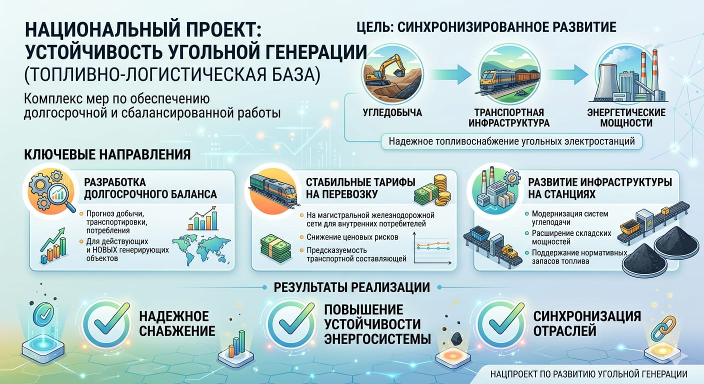 Нацпроект обеспечит топливно-логистическую устойчивость угольной генерации