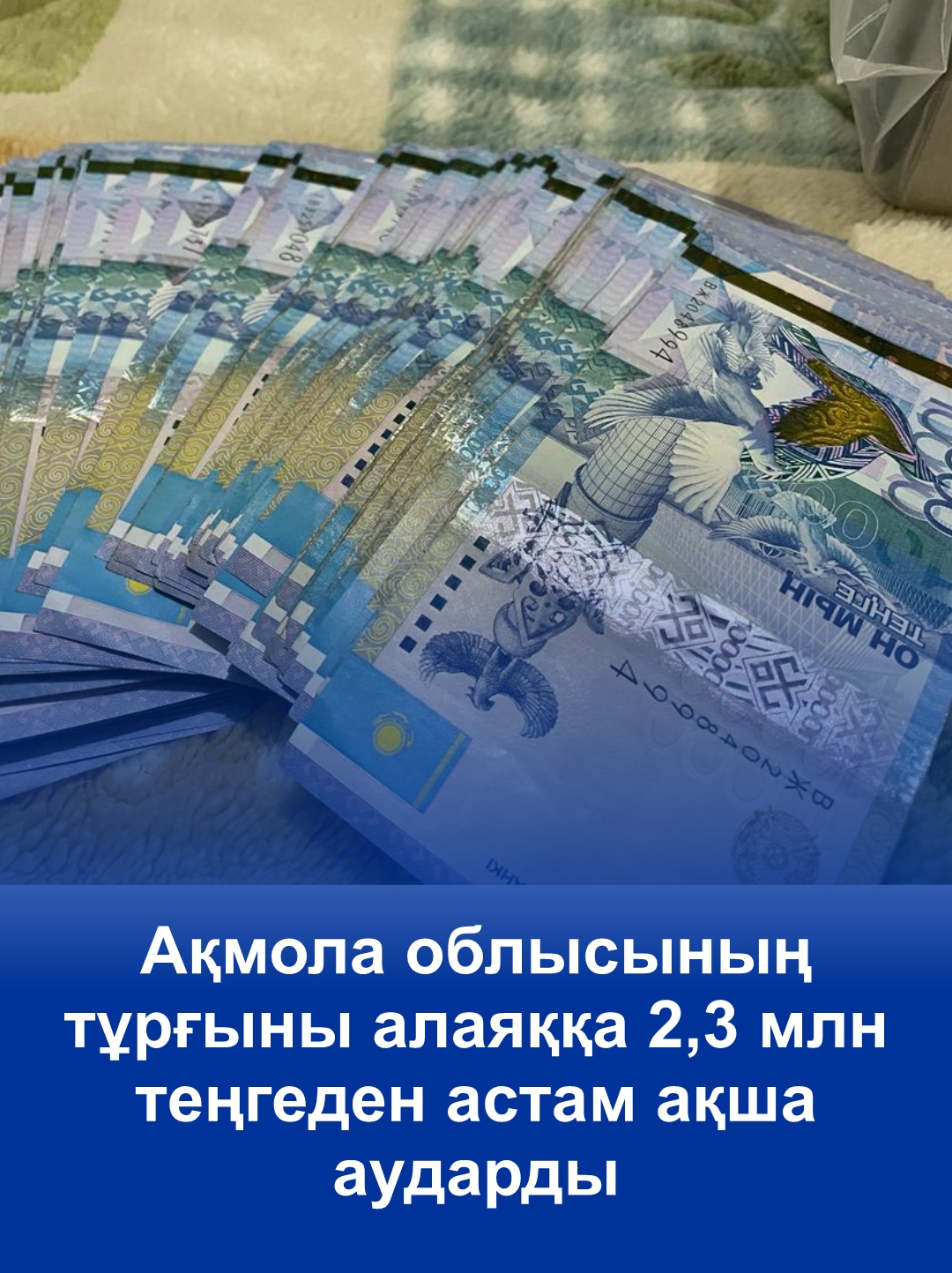Ақмола облысының тұрғыны алаяққа 2,3 млн теңгеден астам ақша аударды