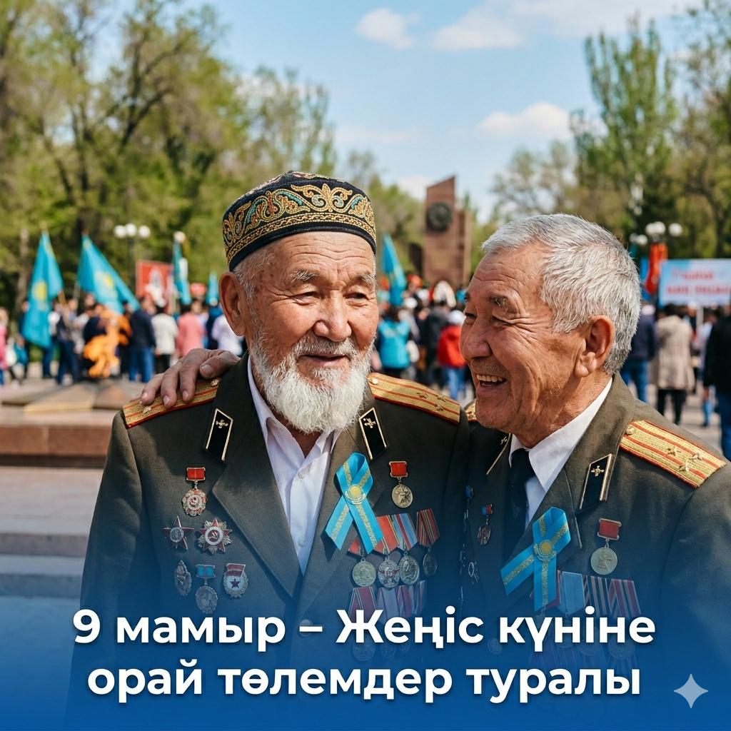 9 мамыр - Жеңіс күніне орай төлемдер туралы