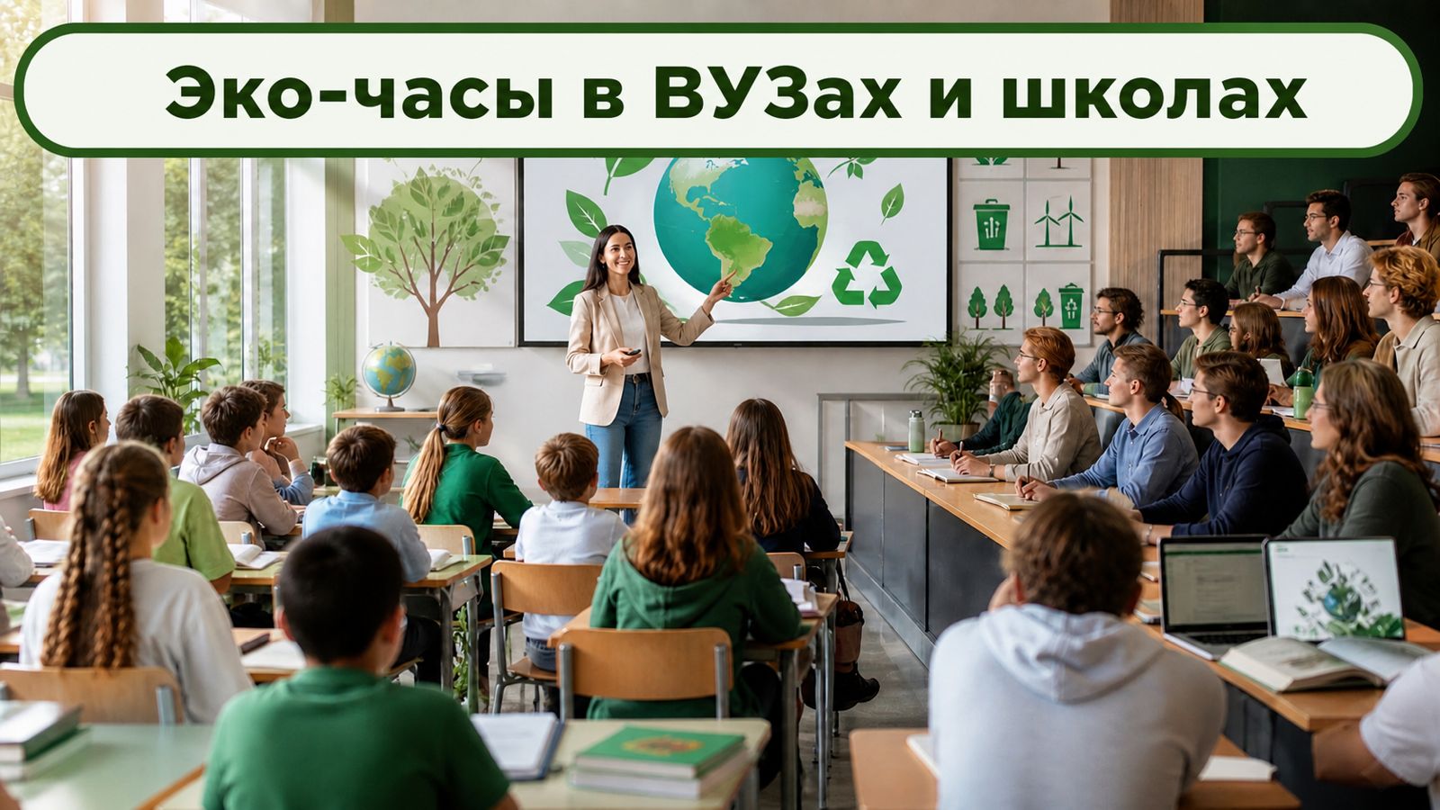 Қазақстан аумақтарында оқушылар мен студенттерге арналған экологиялық сағаттар өткізілді