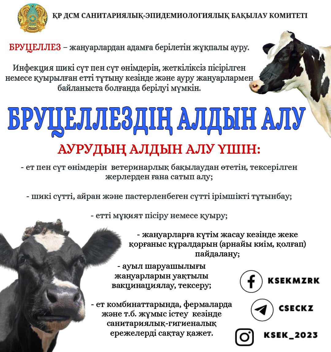 Бруцеллездің алдын алу