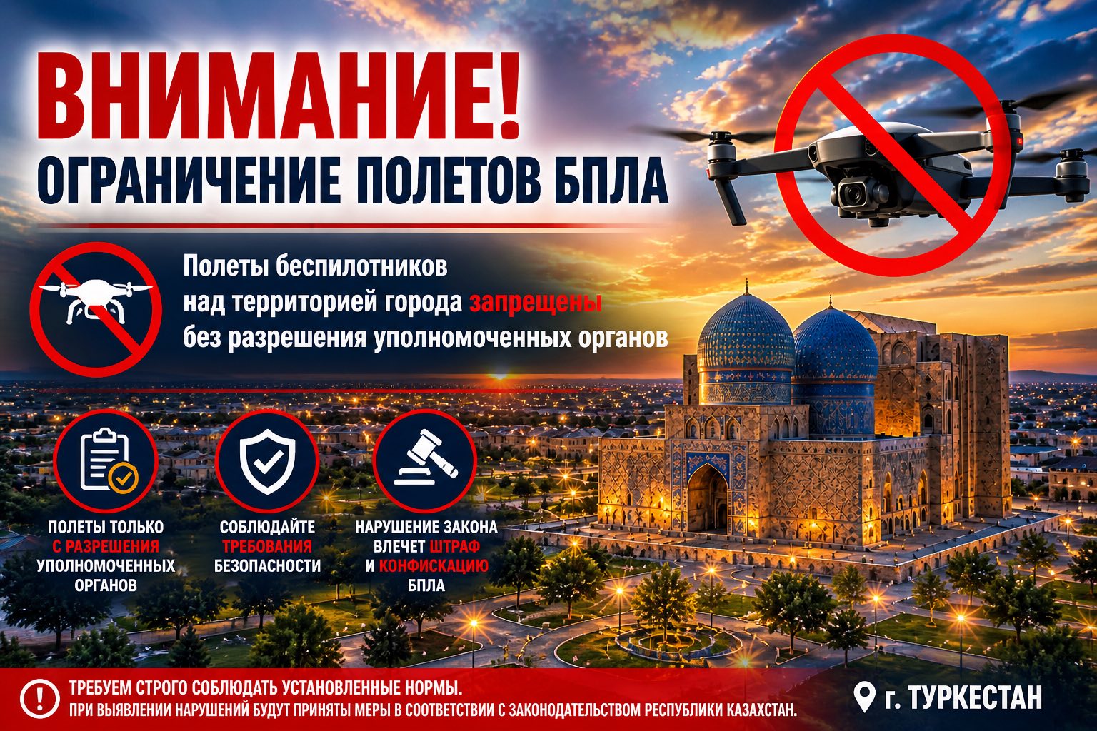 🔔Уважаемые жители и гости города Туркестан!