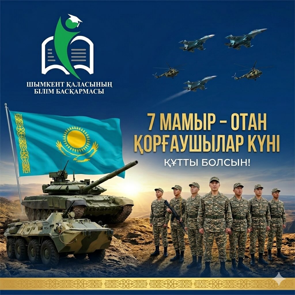 Құрметті отандастар! 7 мамыр – Отан қорғаушылар күні мерекесімен шын жүректен құттықтаймыз!