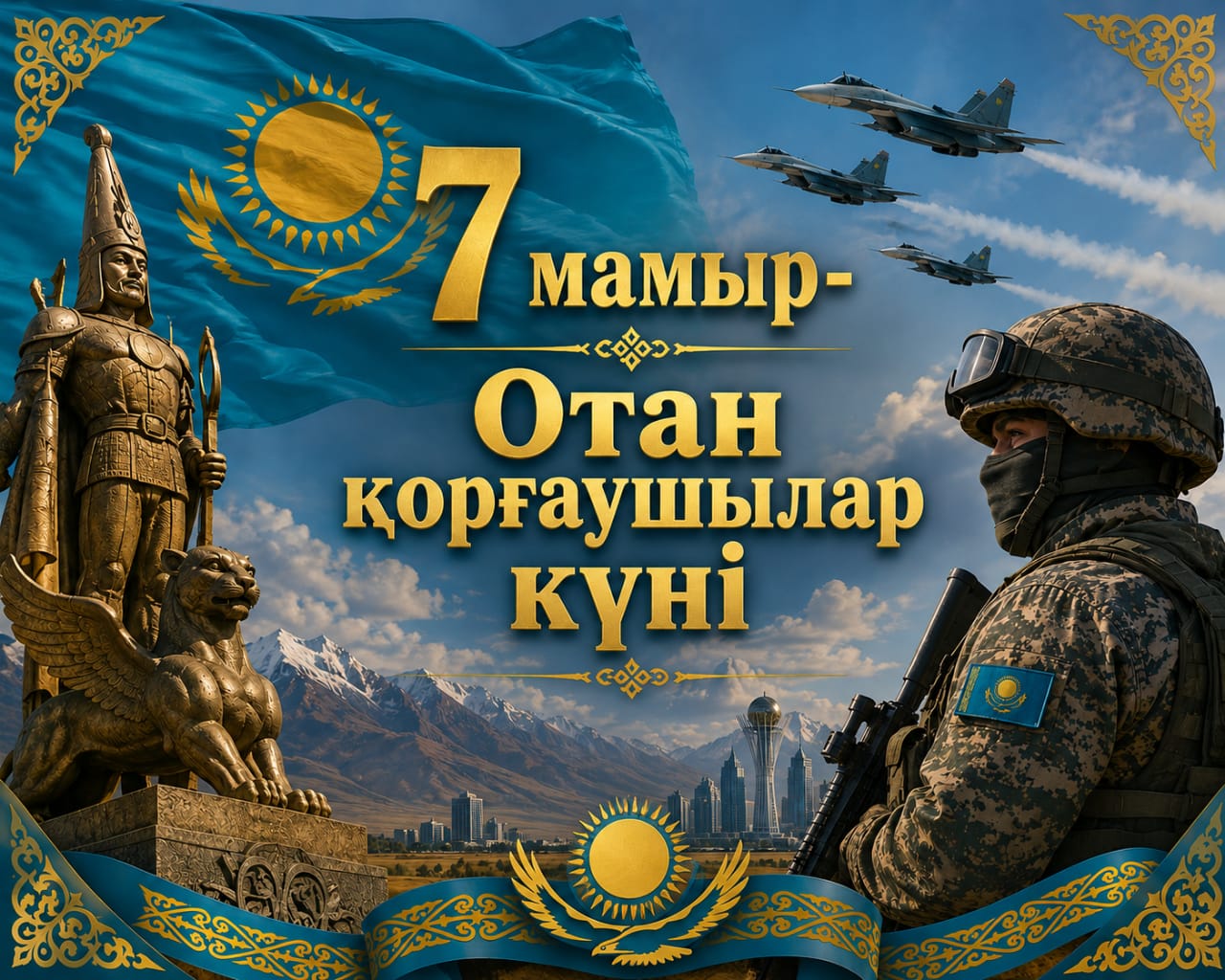 Сандықтау ауданы әкімінің Отан қорғаушылар күнімен құттықтауы